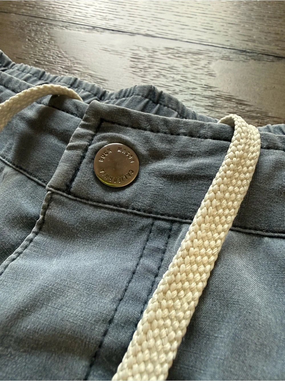 Buck Mason - Mens Light Blue Gray Casual Drawstring Shorts